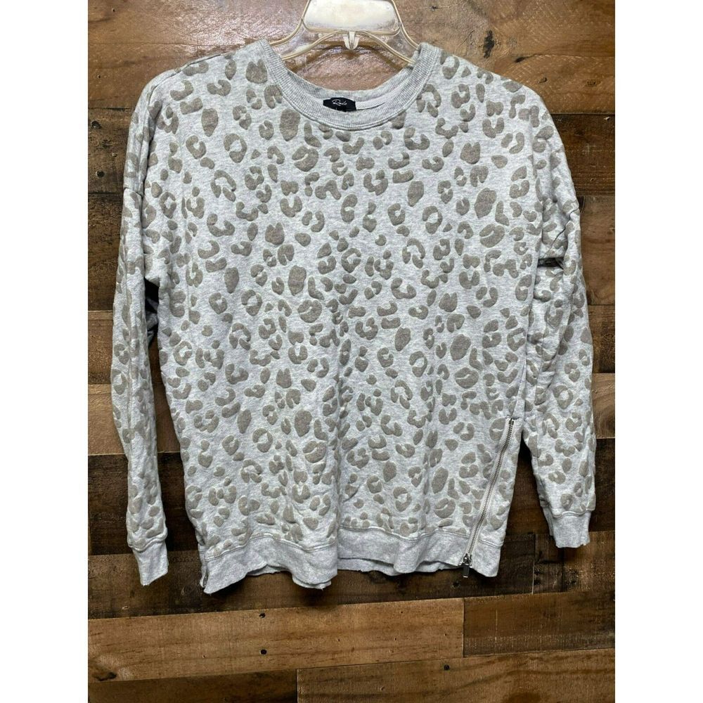 Rails Women's Leopard‎ Print Pullover Sweatshirt Size Medium